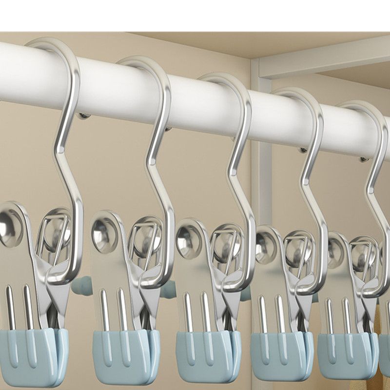 5/10/20/30pcs Closet Clothes Organizer No Trace Clothespins Clothes Pegs With Hooks Pants Socks Drying Clothes Hangers Clip