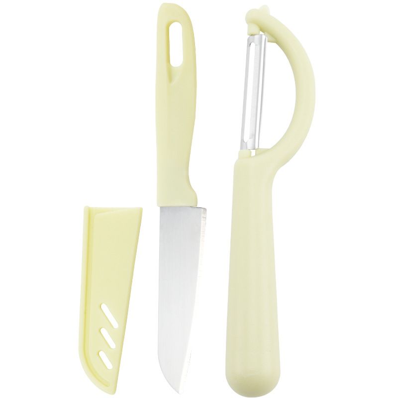 2pcs Multifunctional Long Handle Peeler and Knife Set, Sharp Peeler, Fruits, Vegetable, Potato, Carrot, Easy Peeling Tools, Kitchen Gadgets