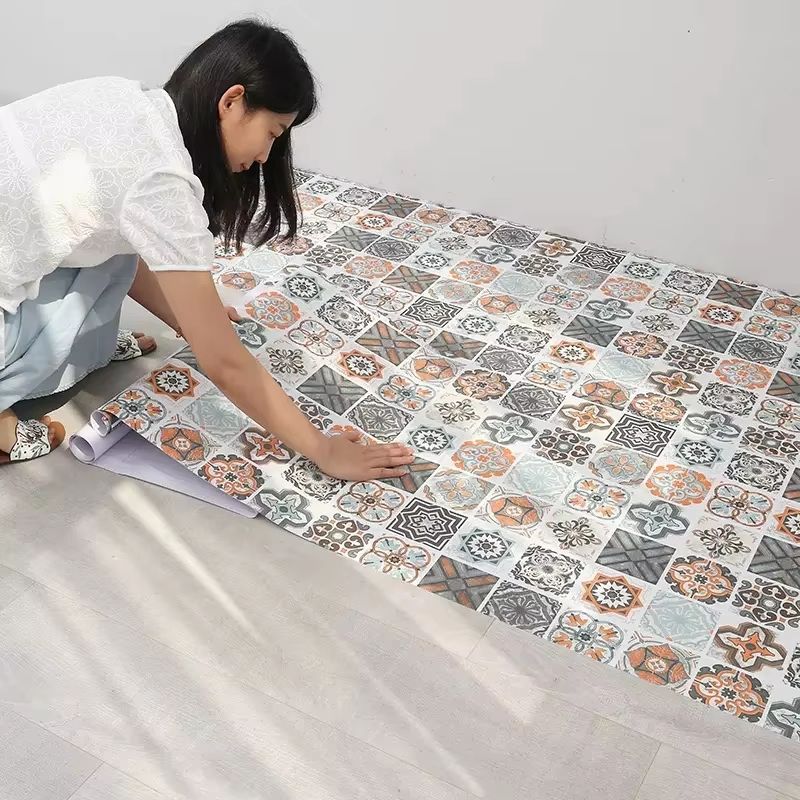 60cm Waterproof Wall Stickers Bathroom Self Adhesive Wallpaper Kitchen Oil-proof PVC Cabinet Renovation European Style 3D Home