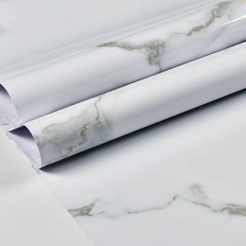 Marble Wall Stickers Wallpaper, Kitchen Self-adhesive Wall Stickers, PVC Waterproof Greaseproof Stickers Bathroom Stickers