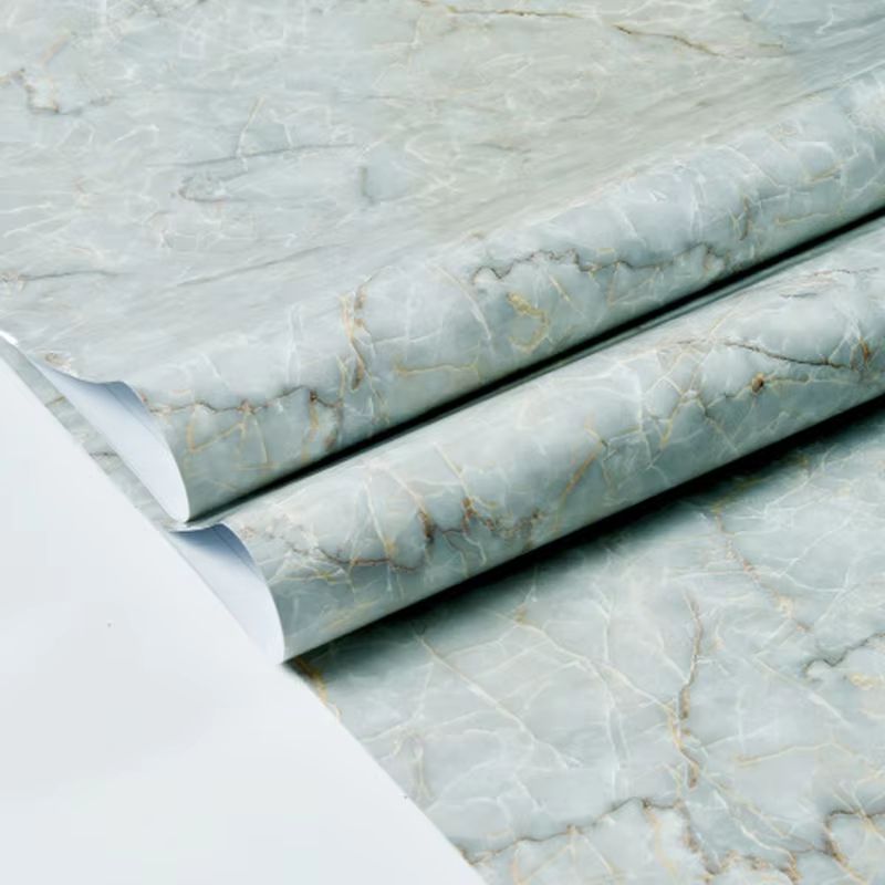 Marble Wall Stickers Wallpaper, Kitchen Self-adhesive Wall Stickers, PVC Waterproof Greaseproof Stickers Bathroom Stickers
