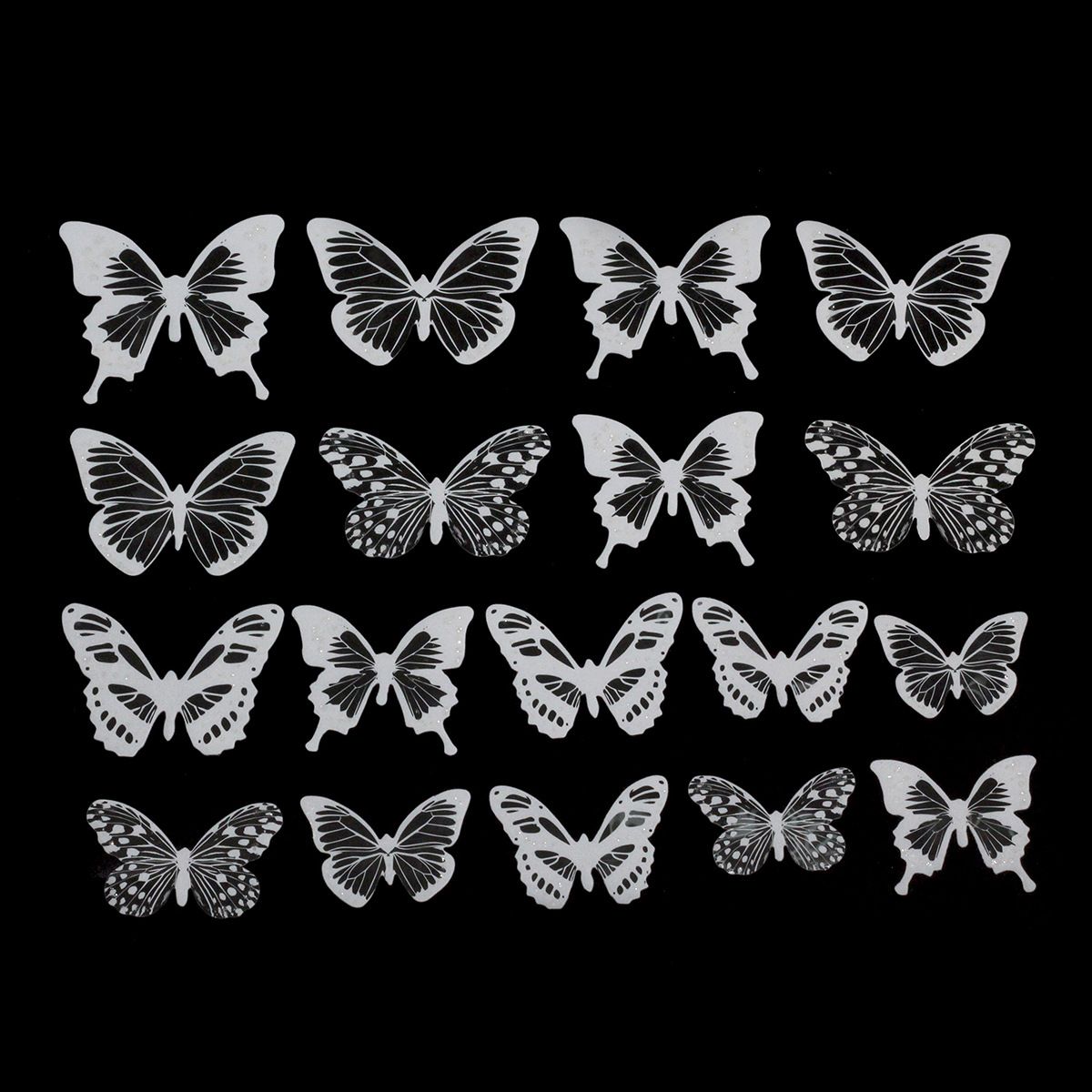 New 32Pcs/Lot Crystal Butterflies 3D Wall Sticker Beautiful Butterfly Living Room For Kids Room Wall Decals Home Decoration