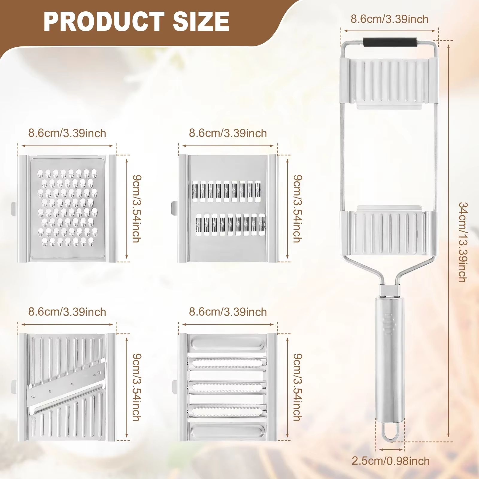 Multi-Purpose 4 in 1 Vegetable Slicer Grater Cutter Peeler for Fruits Potato Peeler Carrot Grater Vegetables Kitchen Accessories