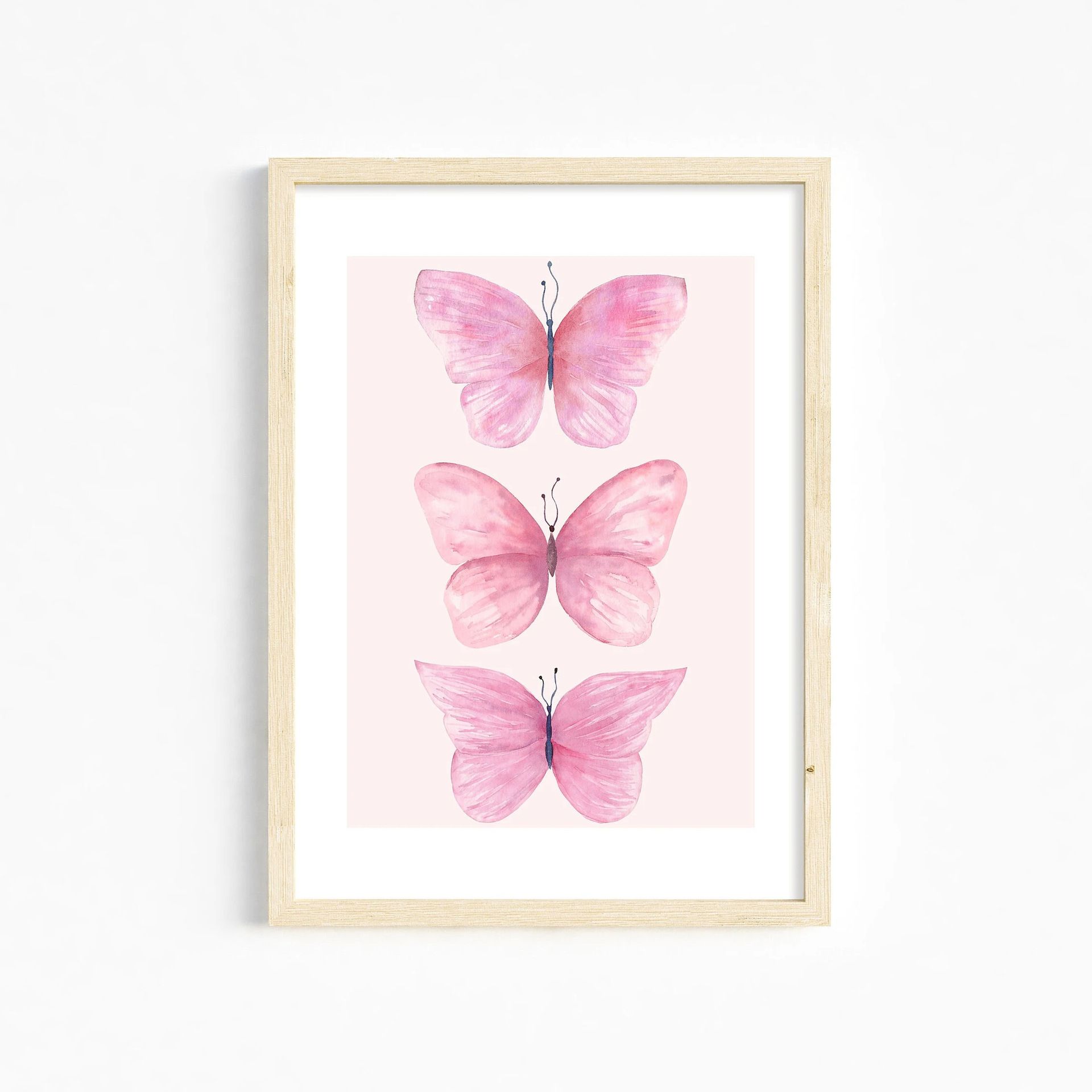 202408WYJ1552 Abstract Art Poster Butterfly Playing Card Cherry Minimalist painting Canvas printing Home Wall art decoration hanging paintings