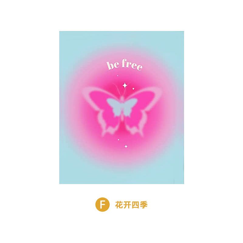 202408WYJ1559 Pink Flower Letter Posters Canvas Painting Modern Love Heart Round Shape Pictures Prints Wall Art for Living Room Decor Unframed