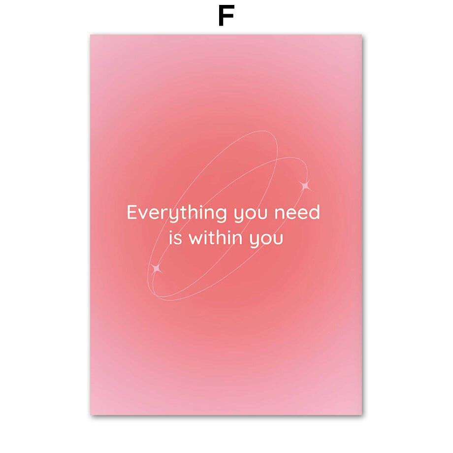 202408WYJ1559 Pink Flower Letter Posters Canvas Painting Modern Love Heart Round Shape Pictures Prints Wall Art for Living Room Decor Unframed