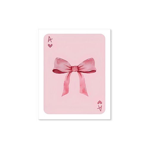202411WYJ1709 Romantic pink bow cherry wine glass bedroom living room canvas painting decorative painting Canvas Painting Picture Aesthetics Room Decor