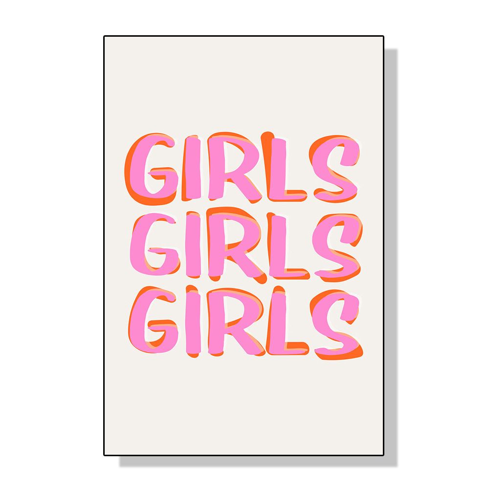 202502WYJ1833 Nordic Only Positive Vibes Girls Pink Inspirational Quote Posters Prints Canvas Painting Abstract Wall Art For Room Home decor