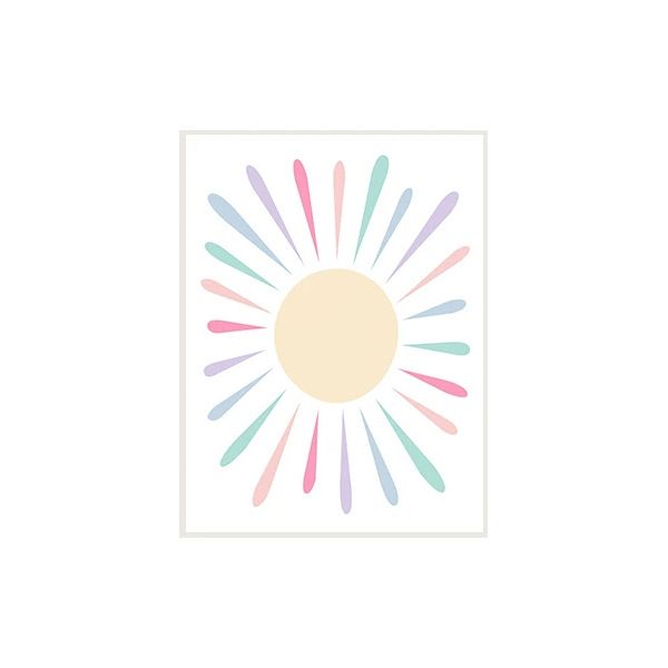 202401WYJ1061 Cartoon Pastel Sun Rainbow Heart Growth Quotes Wall Art Nordic Posters Pictures Kids Room Decor Canvas Painting Prints