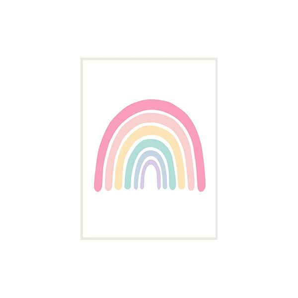 202401WYJ1061 Cartoon Pastel Sun Rainbow Heart Growth Quotes Wall Art Nordic Posters Pictures Kids Room Decor Canvas Painting Prints