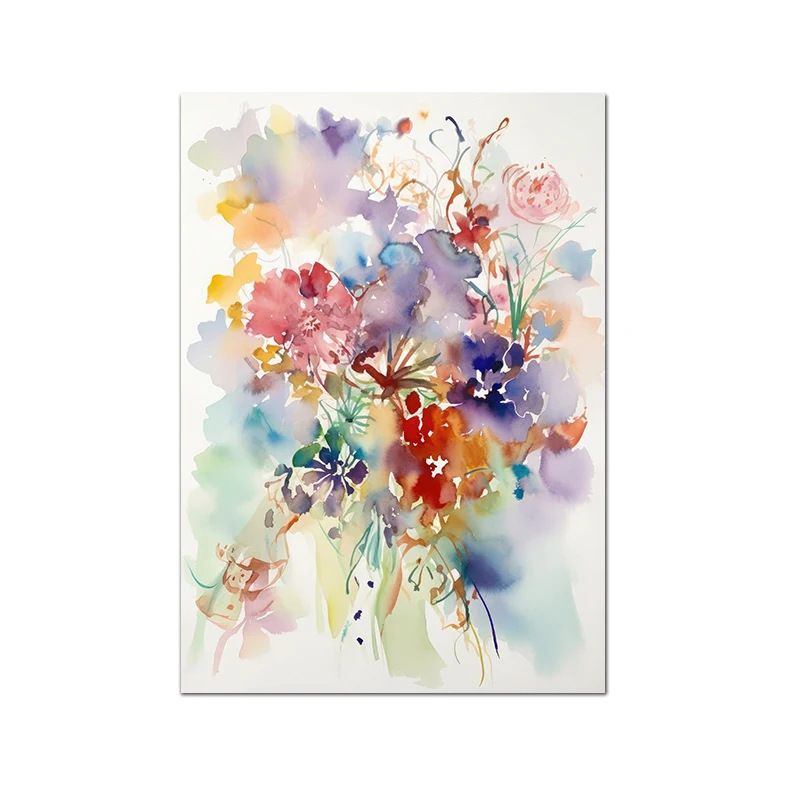 202311WYJ990 Decorative Painting for Bedroom Decoration Flower Sea Posters for Wall Decor Flower Posters and Prints, Canvas Print, Wall Art Picture for Living Room