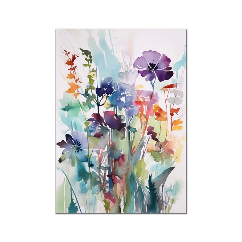 202311WYJ990 Decorative Painting for Bedroom Decoration Flower Sea Posters for Wall Decor Flower Posters and Prints, Canvas Print, Wall Art Picture for Living Room