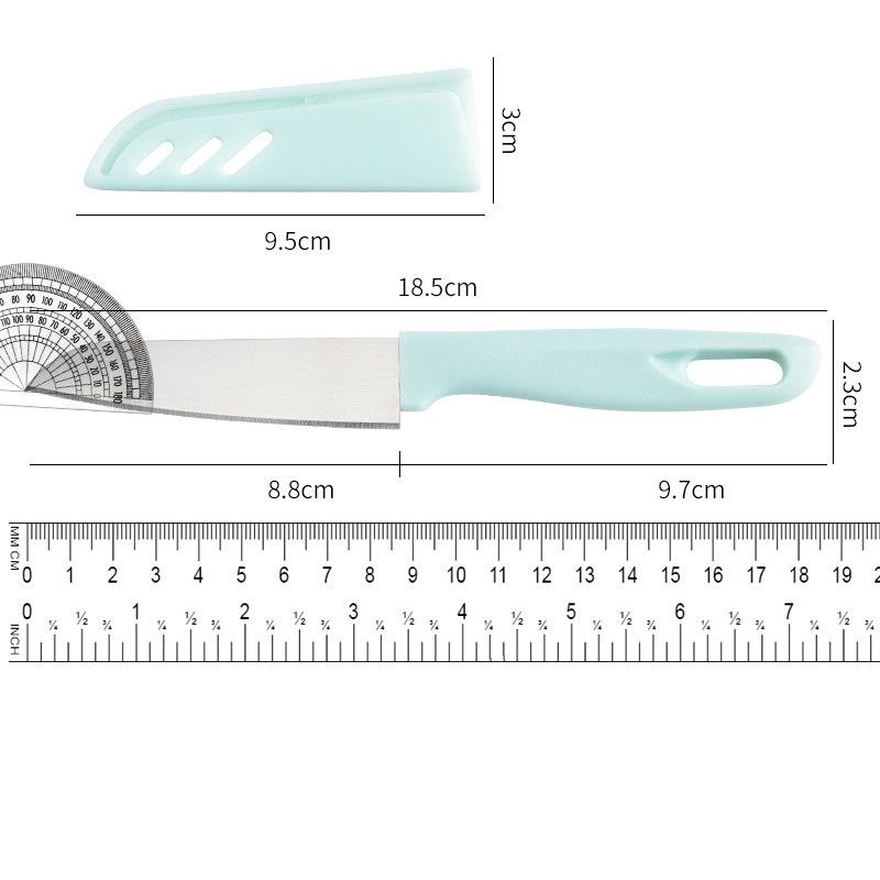 013# Multifunction 4PCS Set Kitchen Knives Cleaver Scissor Peeler Chopping Board Fruit Knife Slicing Meat Vegetable Fruit Cutter Tool