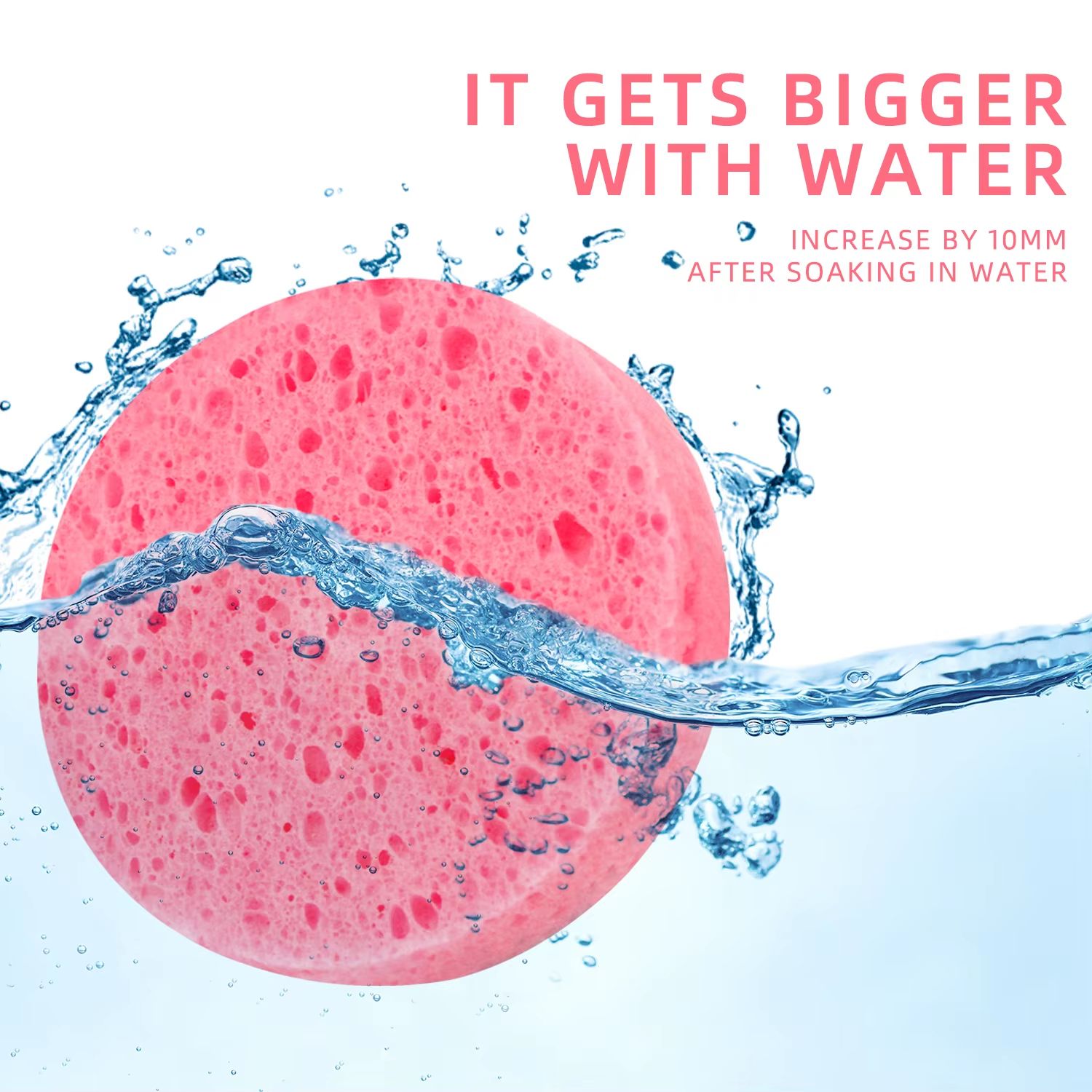 10pcs Round Facial Cleansing & Exfoliating Compressed Sponge, Suitable For Home Use Or Traveling