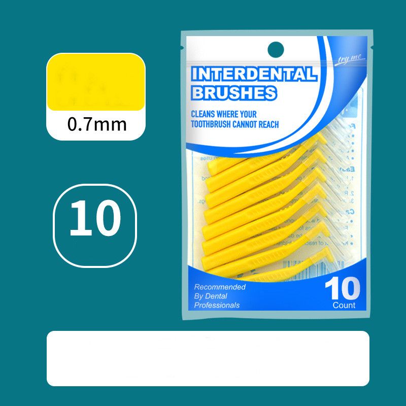 10pcs Angled Interdental Brush For Orthodontic Braces Micro Soft Brush For Dental Brackets Cleaning L Shaped Short Handle Brushes