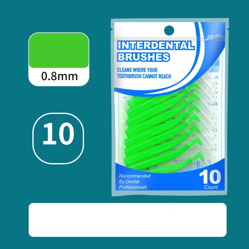 10pcs Angled Interdental Brush For Orthodontic Braces Micro Soft Brush For Dental Brackets Cleaning L Shaped Short Handle Brushes