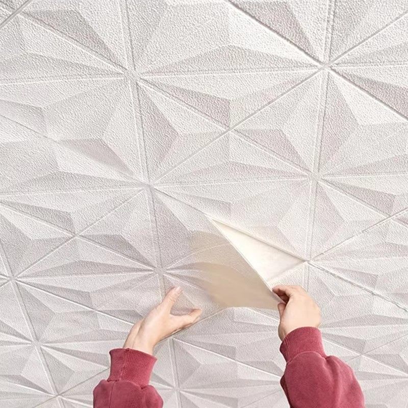 35*35cm Ceiling Bedroom 3d Wall Stickers Wallpaper Room Decor Anti-collision Background Waterproof Peel and Stick Decoration