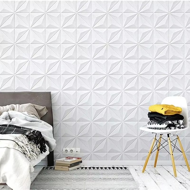 35*35cm Ceiling Bedroom 3d Wall Stickers Wallpaper Room Decor Anti-collision Background Waterproof Peel and Stick Decoration