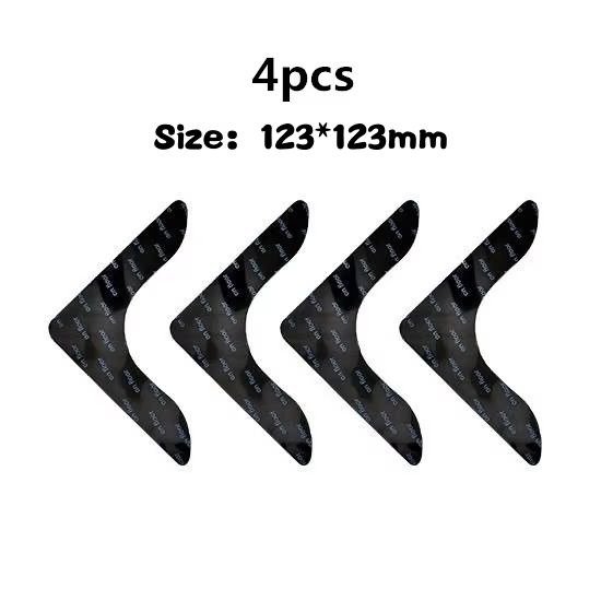 4pcs Carpet Non-slip Stickers Self-Adhesive Anti Skid Grip Tape Carpet Floor Mat Fixed Sticker Rug Gripper Right-angle L-shape