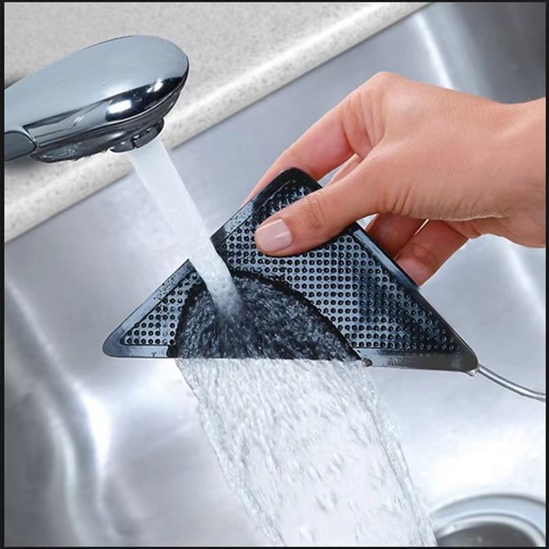 4pcs Carpet Non-slip Stickers Self-Adhesive Anti Skid Grip Tape Carpet Floor Mat Fixed Sticker Rug Gripper Right-angle L-shape