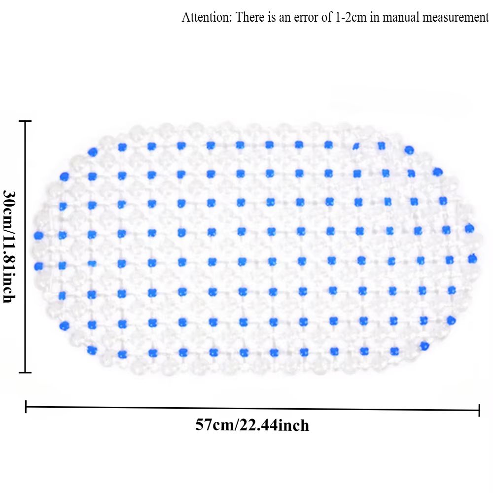 1pc PVC Anti-skid Bath Mats Rectangle Soft Shower Bathroom Massage Mat Suction Cup Non-slip Bath Carpet Large Size
