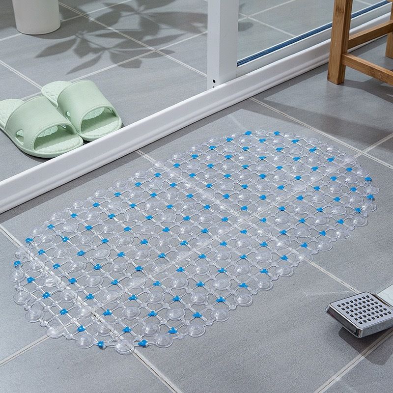 1pc PVC Anti-skid Bath Mats Rectangle Soft Shower Bathroom Massage Mat Suction Cup Non-slip Bath Carpet Large Size