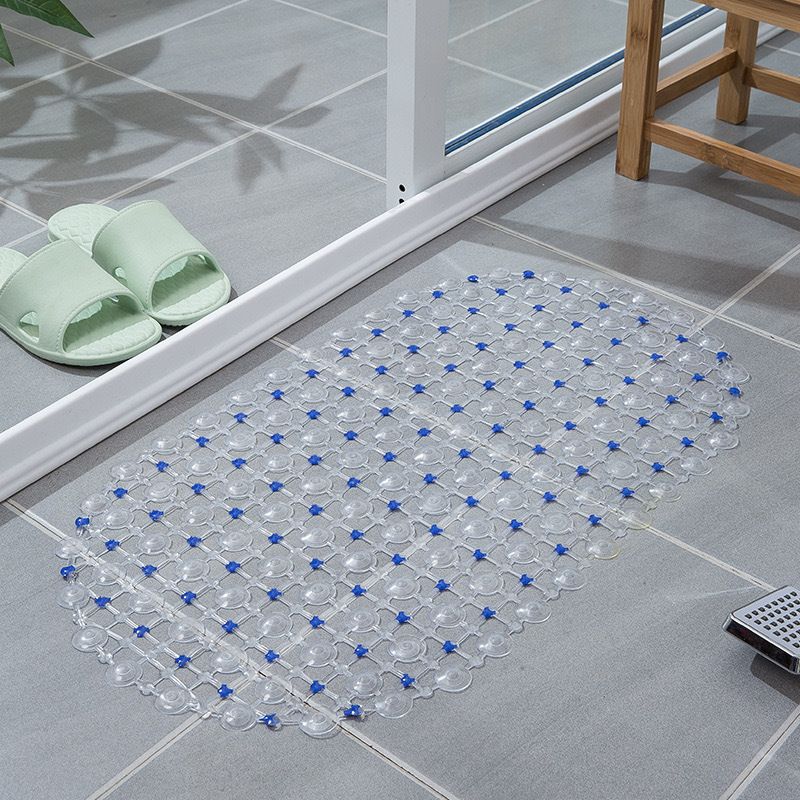 1pc PVC Anti-skid Bath Mats Rectangle Soft Shower Bathroom Massage Mat Suction Cup Non-slip Bath Carpet Large Size