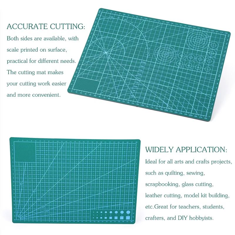A3/A4/A5 Leather Cutting Mat Self-Healing Rotary Knife Cutting Process Pad Green Soft Leathercraft Cutting Board