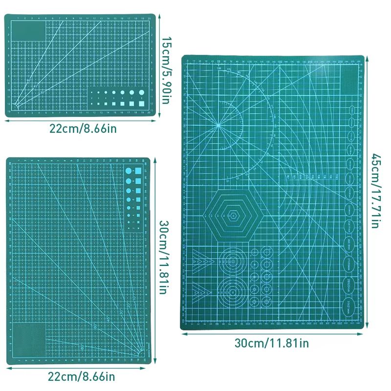 A3/A4/A5 Leather Cutting Mat Self-Healing Rotary Knife Cutting Process Pad Green Soft Leathercraft Cutting Board