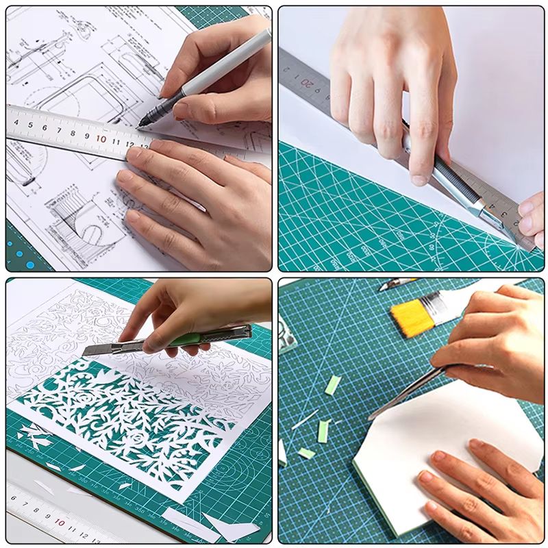 A3/A4/A5 Leather Cutting Mat Self-Healing Rotary Knife Cutting Process Pad Green Soft Leathercraft Cutting Board