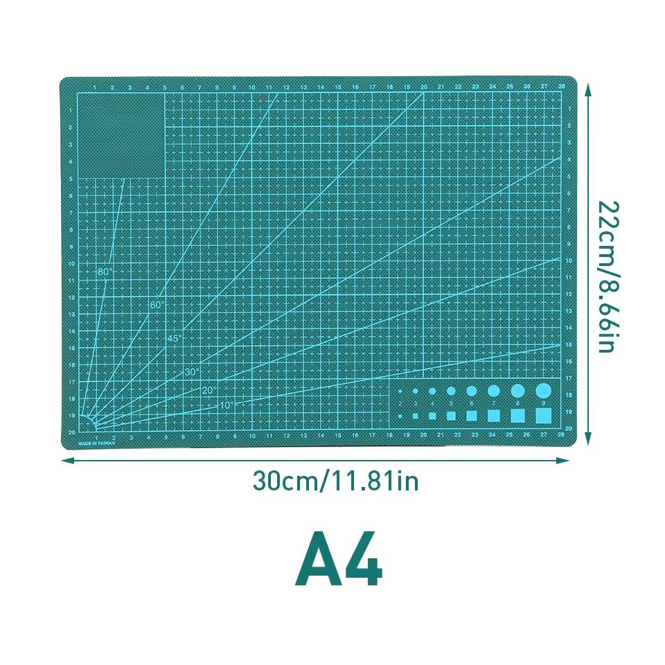 A3/A4/A5 Leather Cutting Mat Self-Healing Rotary Knife Cutting Process Pad Green Soft Leathercraft Cutting Board