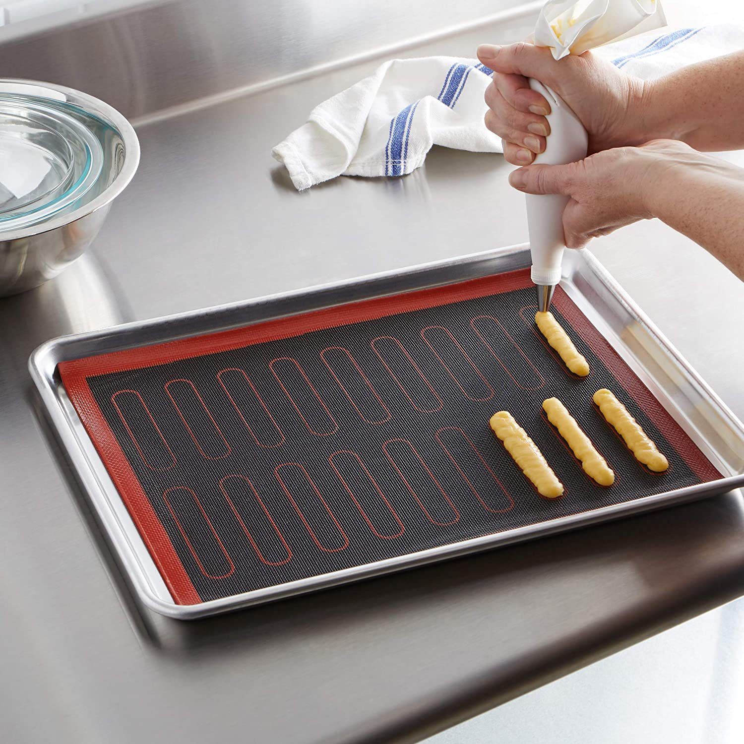 Food Grade Silicone Grill, Baking Tray, Breathable Cake, Non Slip Silicone Dough, Rolling Pastry Mat, Baking Kitchen Tools