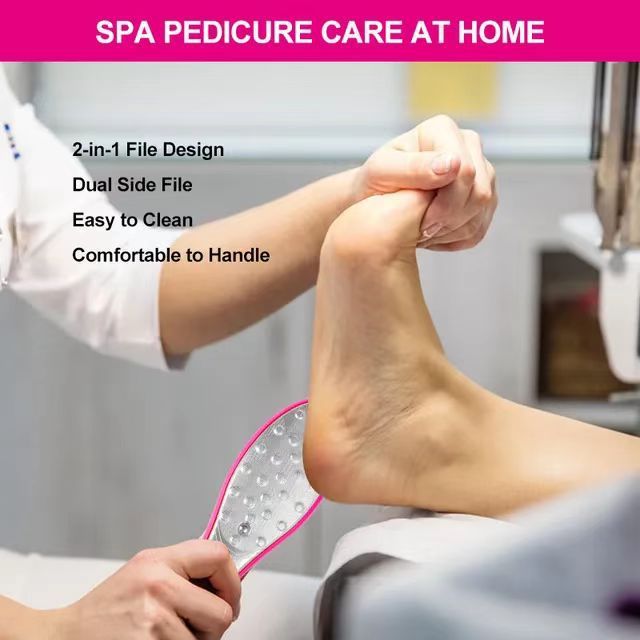 Double Sided Foot File Pedicure Foot Care Tools Dead Skin Callus Remover Stainless Steel Professional