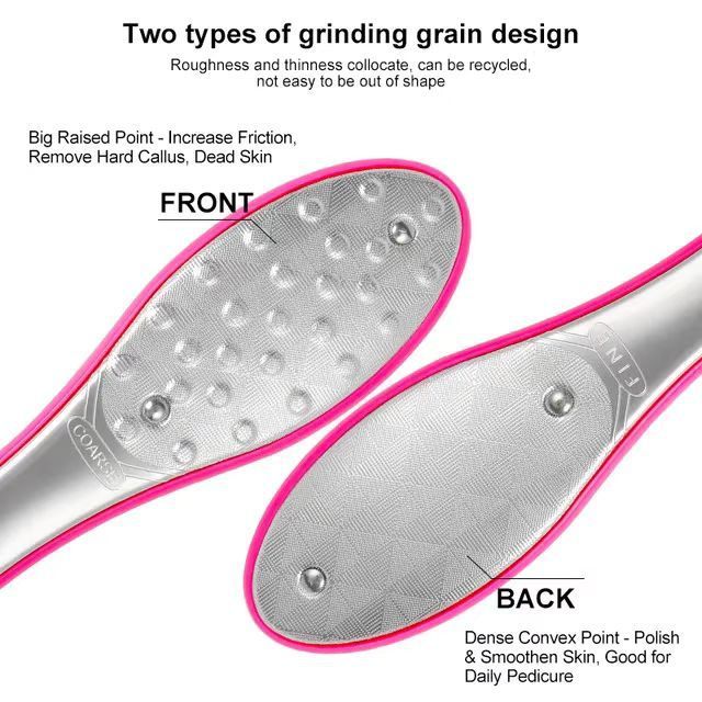 Double Sided Foot File Pedicure Foot Care Tools Dead Skin Callus Remover Stainless Steel Professional