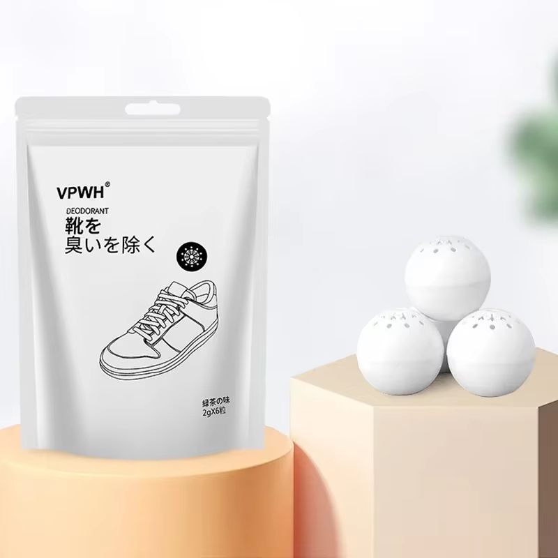 6pcs/bag Ball Shoe Deodorizer and Freshener Ball Shoe Cabinet Fruity Fragrance Essential Foot Care Deodorant Sterilization