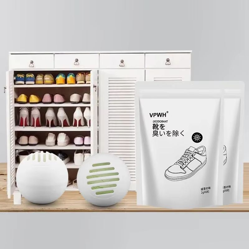 6pcs/bag Ball Shoe Deodorizer and Freshener Ball Shoe Cabinet Fruity Fragrance Essential Foot Care Deodorant Sterilization