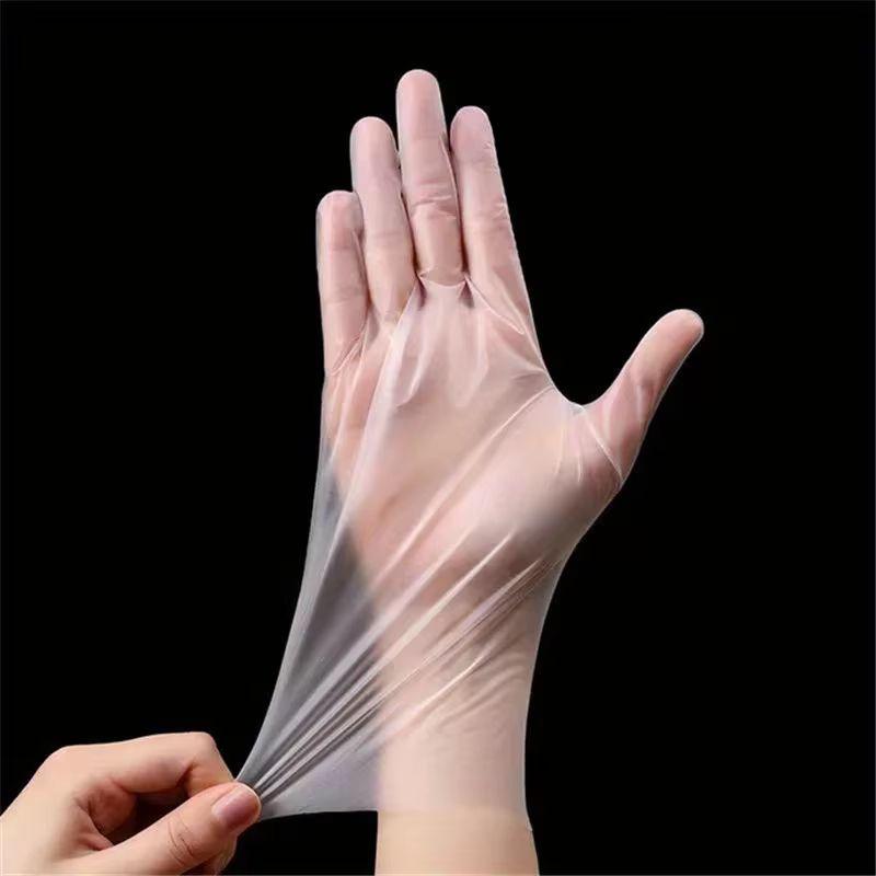 100PCS Disposable TPE Gloves, Powder Free and Latex Free, Suitable for Kitchen, Bathroom Cleaning