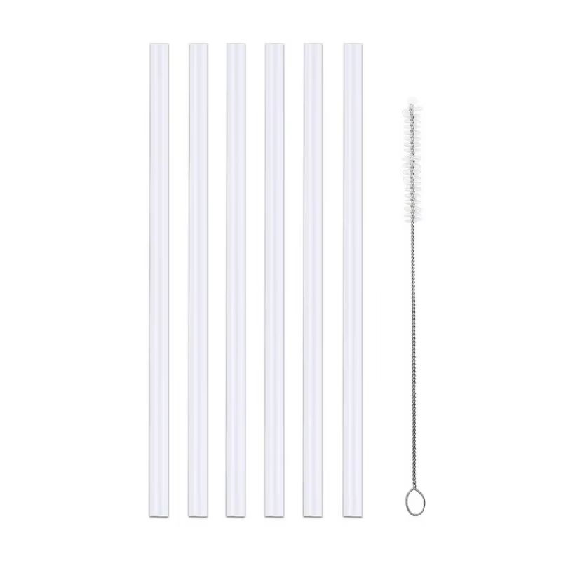 Replacement Straws for Stanley 40oz Adventure Quencher Travel Tumbler, Reusable Plastic Straws with Cleaning Brush