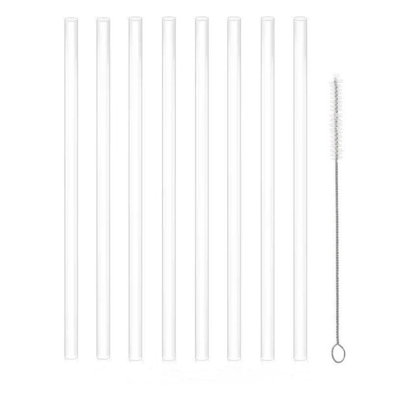 Replacement Straws for Stanley 40oz Adventure Quencher Travel Tumbler, Reusable Plastic Straws with Cleaning Brush
