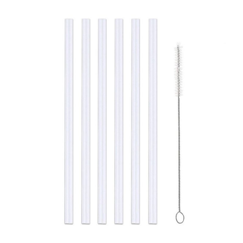 Replacement Straws for Stanley 40oz Adventure Quencher Travel Tumbler, Reusable Plastic Straws with Cleaning Brush