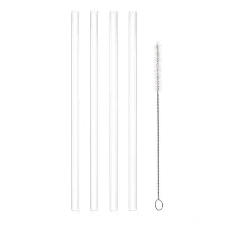 Replacement Straws for Stanley 40oz Adventure Quencher Travel Tumbler, Reusable Plastic Straws with Cleaning Brush