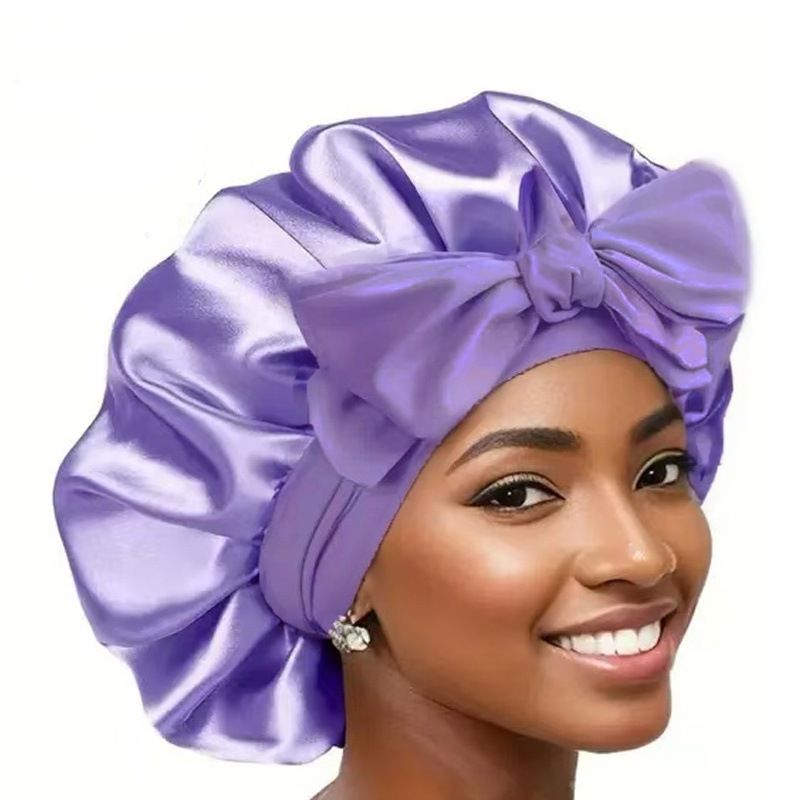Satin Bonnet Silk Bonnet Adjustable Bonne For Sleeping Hair Bonnet With Tie Band Bonnets For Women Men