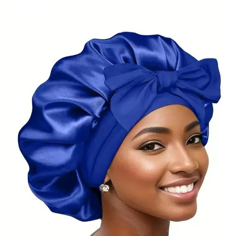 Satin Bonnet Silk Bonnet Adjustable Bonne For Sleeping Hair Bonnet With Tie Band Bonnets For Women Men