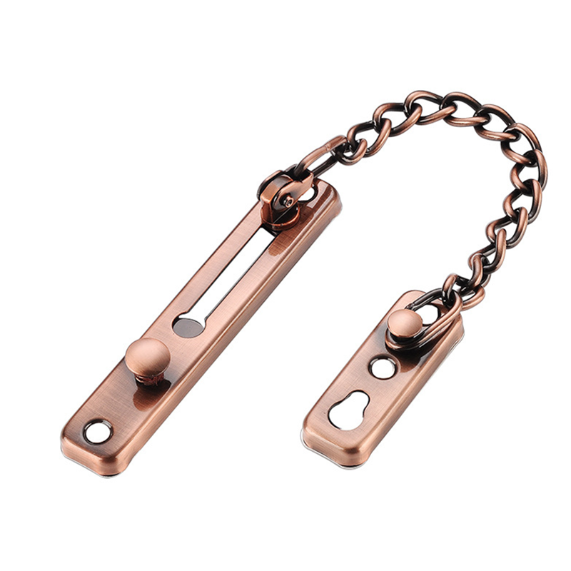 Security Door Sliding Chain Lock Safety Punch Free Stainless Steel Door Chain Lock Anti-theft Door Chain Latch Buckle