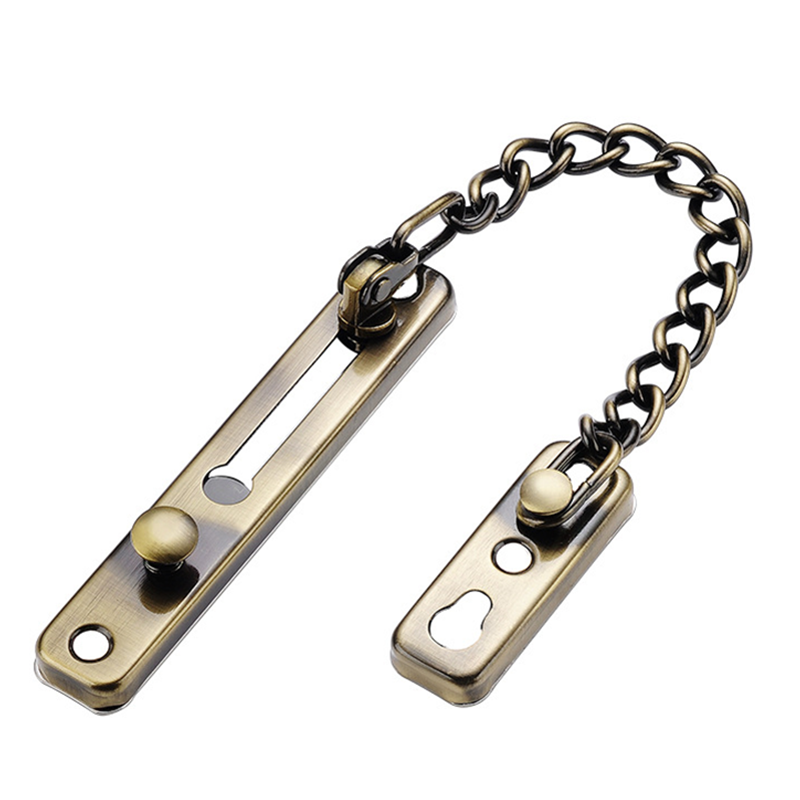 Security Door Sliding Chain Lock Safety Punch Free Stainless Steel Door Chain Lock Anti-theft Door Chain Latch Buckle