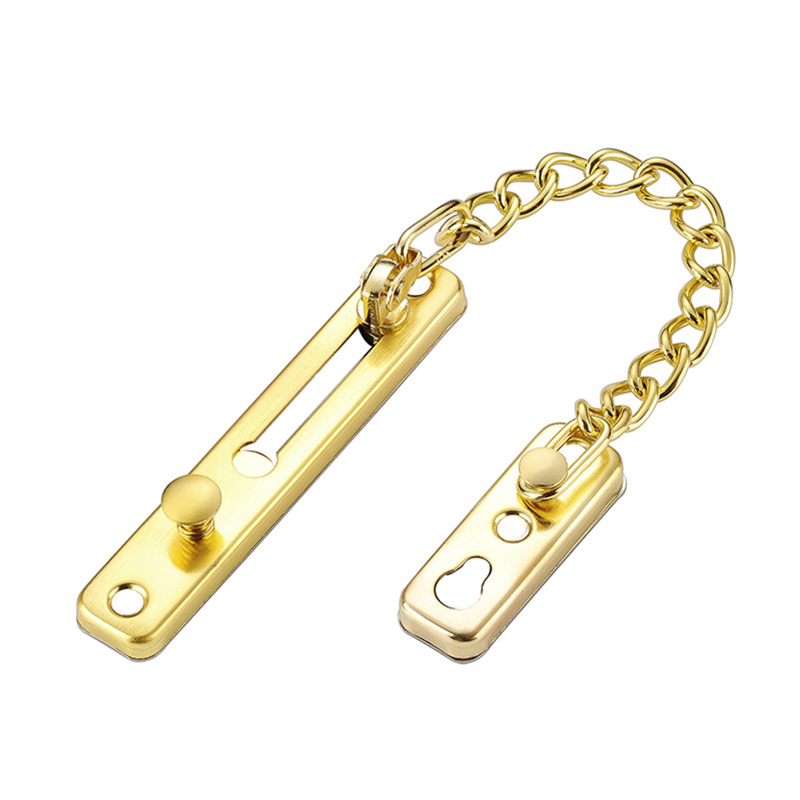 Security Door Sliding Chain Lock Safety Punch Free Stainless Steel Door Chain Lock Anti-theft Door Chain Latch Buckle