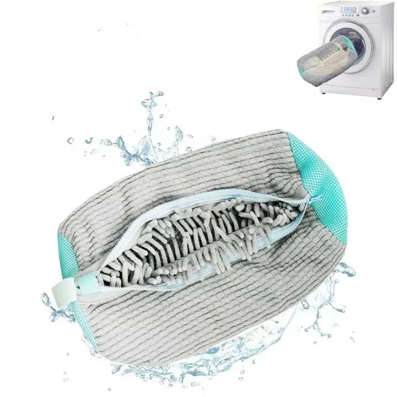 1PCS Washing Shoes Bag Protector Fluffy fibers Polyester Washing Shoes Machine Friendly Laundry Bag Drying Bags
