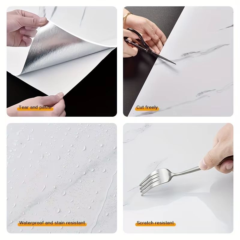Imitation Tile 3D Wall Stickers Self-adhesive Wall Decor Bathroom Floor Waterproof And Moisture-proof Marble Kitchen Wallpaper