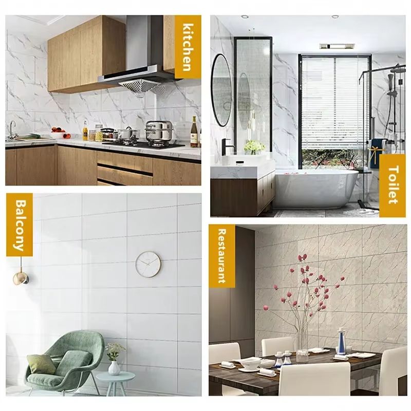 Imitation Tile 3D Wall Stickers Self-adhesive Wall Decor Bathroom Floor Waterproof And Moisture-proof Marble Kitchen Wallpaper