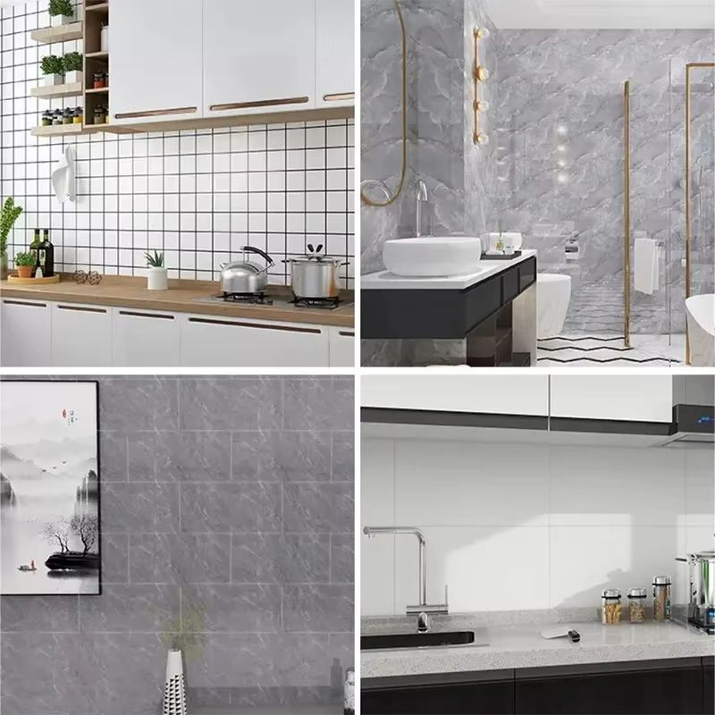 Imitation Tile 3D Wall Stickers Self-adhesive Wall Decor Bathroom Floor Waterproof And Moisture-proof Marble Kitchen Wallpaper